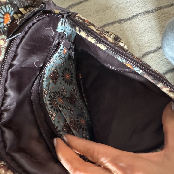 Vera Bradley Brown and Orange Floral Backpack - Picture 6 of 9